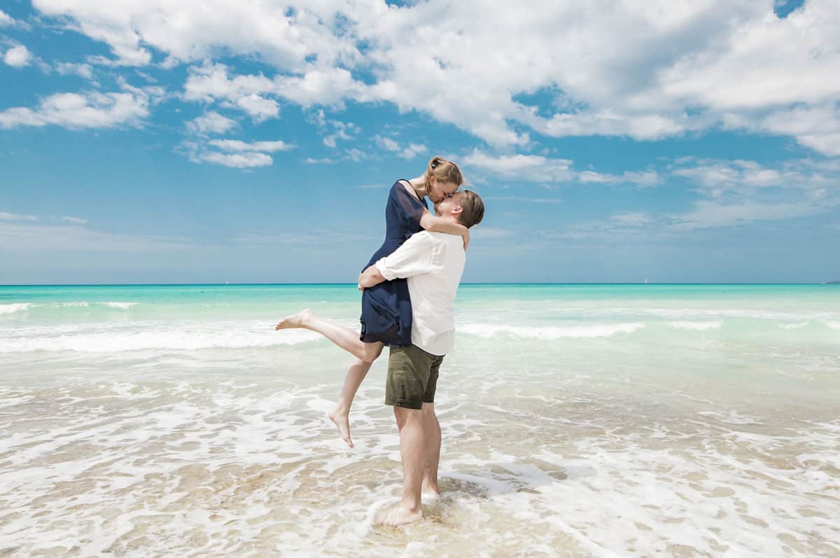 Fotoshooting am Strand auf Mallorca