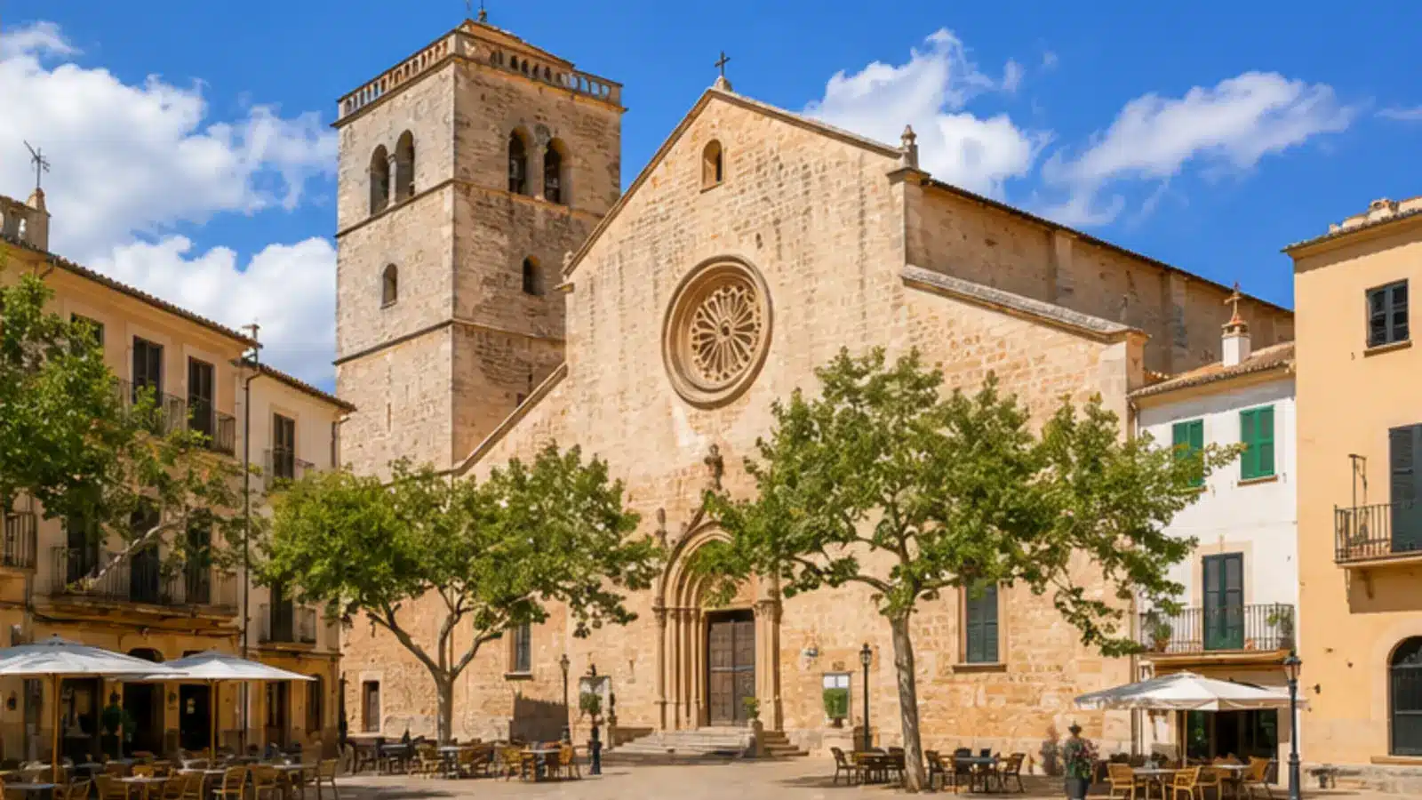 Plaça Major und Kirche in Pollença
